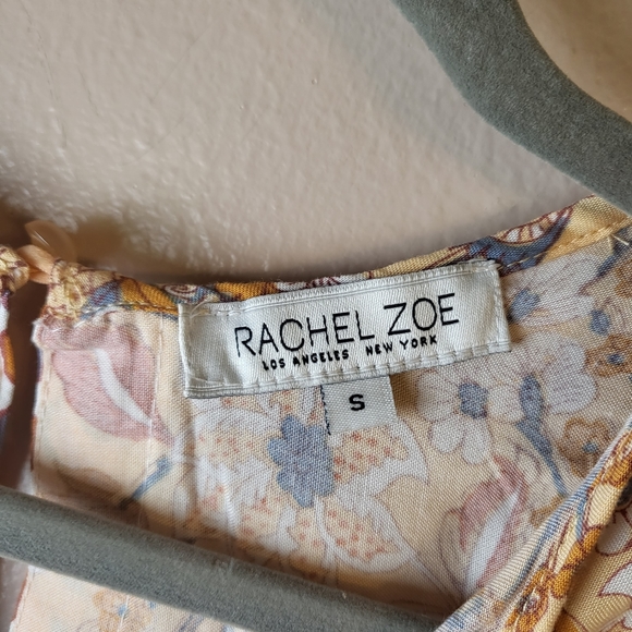 Rachel Zoe Orange Bohemian Floral Cropped Blouse - Picture 6 of 8